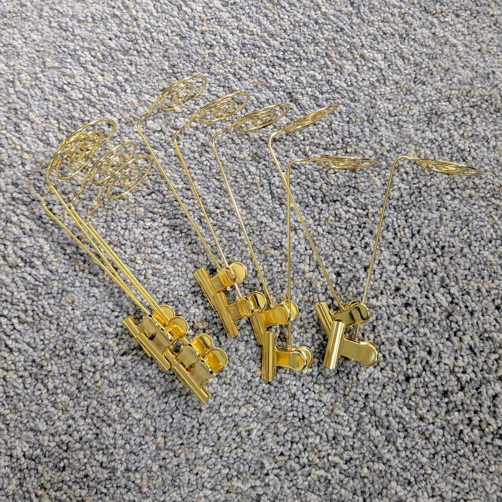 Gold Metal Christmas Tree Clip Hangers